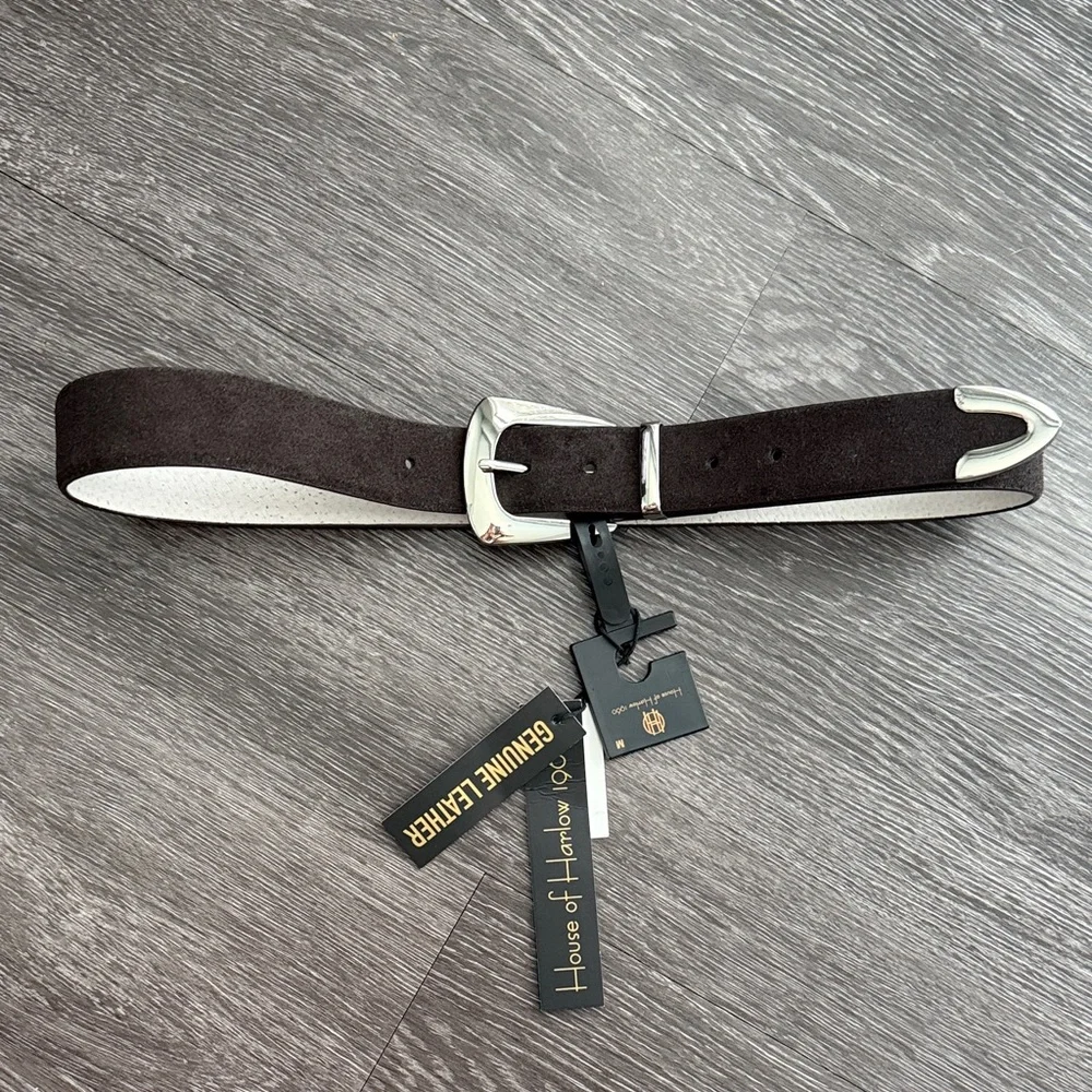 Brown Genuine Leather Suede Metal Tip Belt.
Revolve/Free People Style
/NWT M - Picture 2 of 4